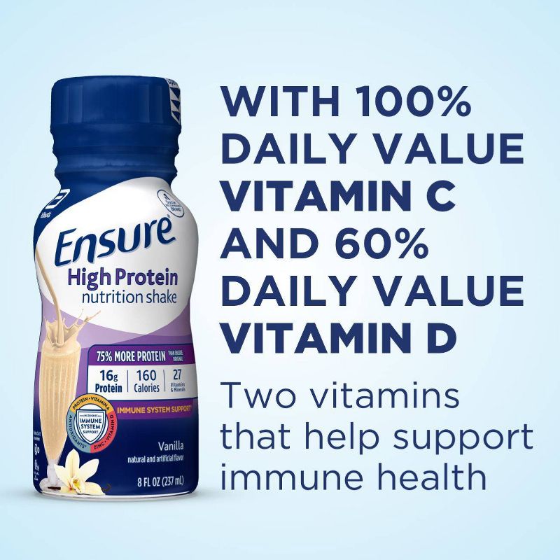 Ensure High Protein Shake - Vanilla - 6ct/48 fl oz, 4 of 12