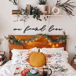 We Found Love Metal Wall Art, Romantic Home Decor - 1 of 4