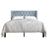 ChaletPosh Velvet Upholstered Bed - 3 of 4