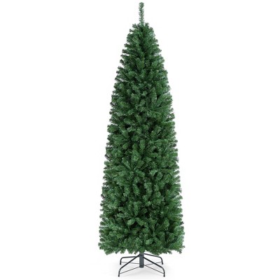 Yaheetech 6Ft/7.5Ft Artificial Christmas Tree Holiday Decoration Slim Tree, Green