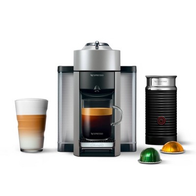 Nespresso Vertuo Coffee and Espresso Machine with Aeroccino Silver by De'Longhi
