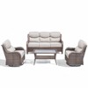 Belord Patio Furniture Set 4 Pieces, 6-Inch Extra Thick Cushions High Back Wicker Patio Set with Outdoor Sofa Swivel Glider Chair and Coffee Table - 4 of 4