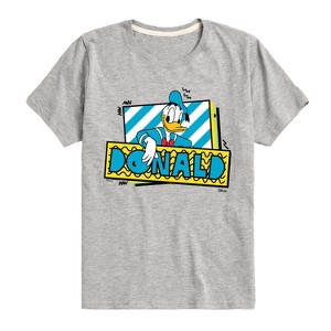 Boys' - Disney - Leaning Donald Duck With Nametag Short Sleeve Graphic T-Shirt - 1 of 4