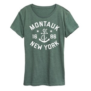 Women's - Instant Message - Montauk New York Short Sleeve Graphic T-Shirt - 1 of 4