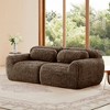 2-Seater Plush Modular Sofa with Ergonomic Design, Anti-Slip Base and Throw Pillows - 2 of 4