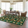 Boho Floral Washable Low-Pile Area Rug, Non-Slip for Living Room, Nursery, Bedroom & Playroom - 2 of 4