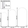 Artloge Set of 3 Large Metal White Wedding Arch Flower Backdrop Stand Ceremony Arch Frame for Wedding Birthday Party Decor - 3 of 4