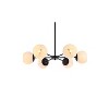 Elegant Lighting Briggs 30 inch pendant in black with white shade - 3 of 4