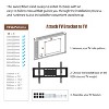 30° Swivel Entertainment Center with Mount TV Stand for TVs from 32" to 65",  TV Console Media Console with Black Tempered Glass Shelf - ModernLuxe - 4 of 4