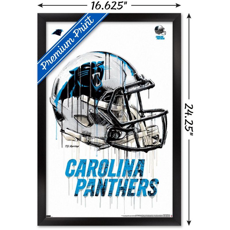 Trends International NFL Carolina Panthers - Drip Helmet 20 Framed Wall Poster Prints, 3 of 7