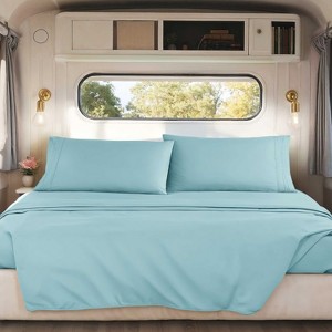 Nestl RV Queen Sheets, Super Soft 4PC Microfiber Sheet Set for Camper, Short Queen Sheets - 1 of 4