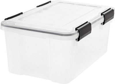 Iris Usa 19qt Weatherpro Airtight Plastic Storage Bin With Lid And Seal ...