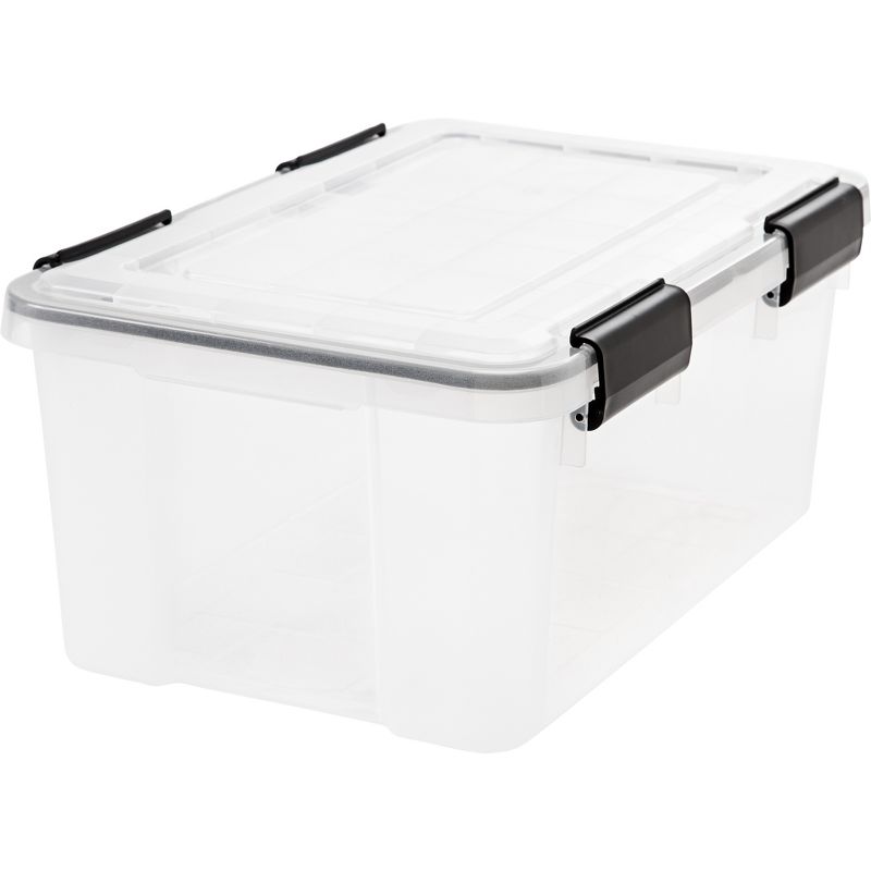 IRIS USA 19qt WEATHERPRO Airtight Plastic Storage Bin with Lid and Seal and Secure Latching Buckles, 1 of 9