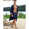 Men's Lightweight Robe Jackets Paisley Printed Bathrobes Open Front Long Cardigan with Pockets - 3 of 4