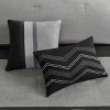 NicBex 7 Pcs Colorblock Embroidery Design Comforter Set Faux Suede Bedding Set, Reversible Bedding Comforter Sets, Machine Washable - 3 of 4