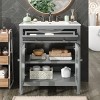 Bathroom Vanity with Ceramic Sink, Wood Freestanding Cabinet,Bathroom furniture,Modern Storage Vanity-Maison Boucle - 3 of 4