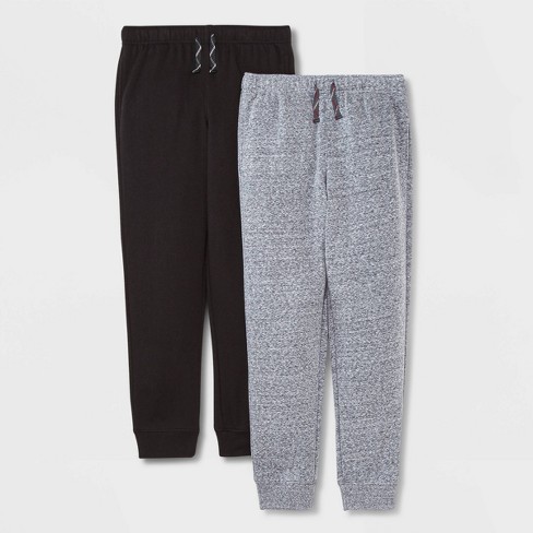 Boys' 2pk Fleece Jogger Sweatpants - Cat & Jack™ Black /gray L : Target