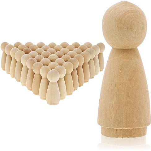 Wooden Doll People for Kids Art and Creative DIY Craft 10-boys VOANZO 10 Pieces 63mm Unfinished Girl Wood Doll Bodies Angel Doll Body Peg 