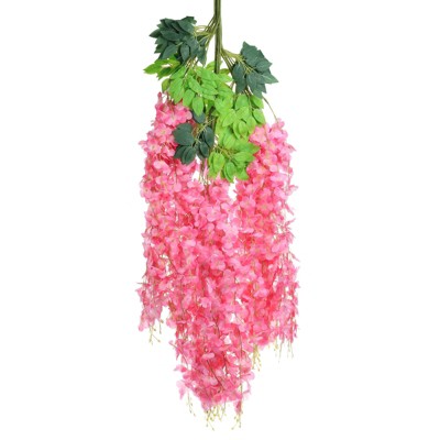 Unique Bargains Fake Wisteria Hanging Flower Artificial Flowers for Home Party Decoration