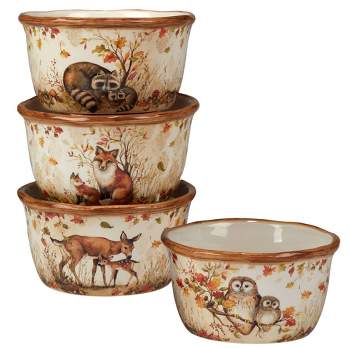 Set of 4 Pine Forest Ice Cream Bowls - Certified International