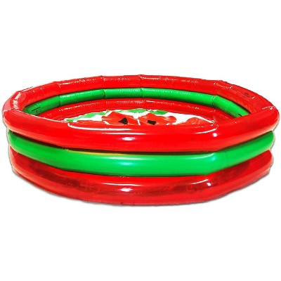 Hoovy 59-Inch Red and Green Inflatable Watermelon Kiddie Pool