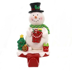 6.5 Inch Claydough Stocking Holder Presents Holiday Candy Canes Stocking Holders - 1 of 2