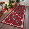 Christmas Area Rug with Tree & Snowflake Print, Non-Slip Floor Mat for Living Room, Bedroom, Dining Room and Playroom - 4 of 4