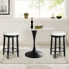 TOAOTBNBO 360° Swivel Bar Stools Set of 2, Upholstered Barstools with Robust Legs, Wood Bar Chair for Kitchen - 4 of 4