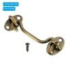Unique Bargains Carbon Steel Carbon Steel Hook Eye Latch 2 Pcs with 8 Screws - 3 of 4