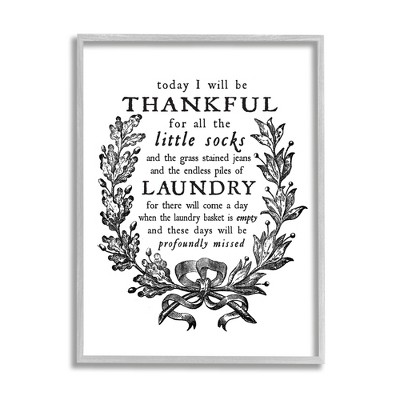 Stupell Industries Thankful for Little Socks Family Laundry Sentiments