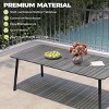 Pellebant 2.1m Patio Dining Table 6-8 People Durable WPC Tabletop Aluminum Frame Indoor/Outdoor Dining Table for Backyards Poolside Gardens - 3 of 4