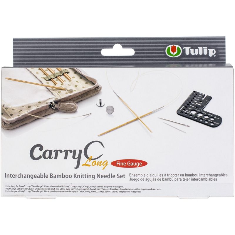Tulip CarryC Interchangeable Bamboo Knitting Needle Set-Long Fine Gauge, 1 of 6