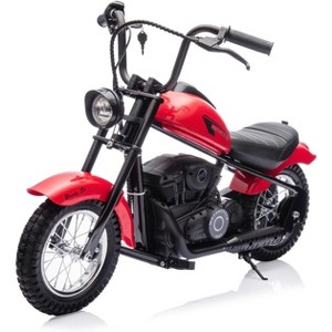 Electric Motorcycle for Kids, 24V 250W Kids Electric Dirt Bike, Two Speed Max Up to 14MPH & 60 Minutes Continuous, with Led Lights - 1 of 4