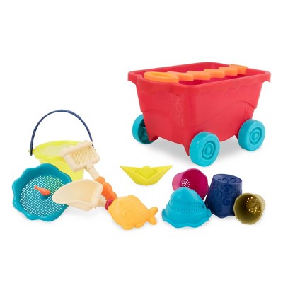 B. toys Wavy Wagon Summer Beach Wagon & 10 Sand Toys