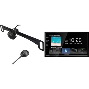 Kenwood DMX8709S Digital Multimedia Receiver with CMOS-320LP Multi-Angle Rear View Camera with License Plate Mounting - 1 of 4