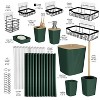 Bathroom Accessories Set with Shower Caddy and Bath Rugs - 27PC Bathroom Accessory Set with Shower Caddies & Bath Rugs, Shower Curtain Set - 2 of 4