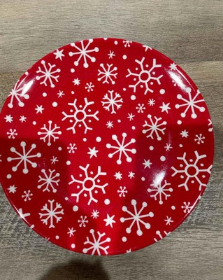 Red & Gold Snowflake 7 Premium Salad / Dessert Christmas Holiday Paper  Plates 36ct.