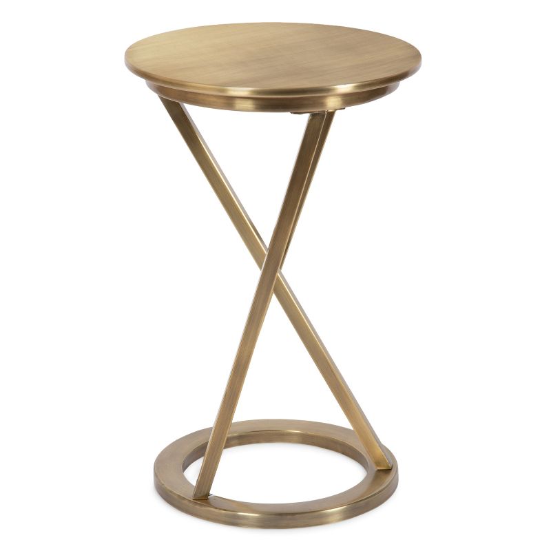 Kate and Laurel Aja Round Metal Side Table, 15x15x23, Gold, 4 of 10