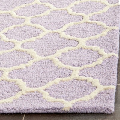 Hand-Tufted Elegance Wool Area Rug in Lavender & Ivory, 3' x 5'