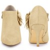 BLISSFUL STEP Flower Pointed Toe Stiletto Heels Ankle Booties for Women - 2 of 4