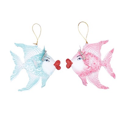 Gallerie II Smooching Fish Ornament, A/2