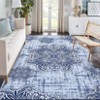 Area Rug Vintage Medallion Machine Washable Rugs Non Slip Non Shedding Distressed Printed Low Pile Foldable Carpet for Bedroom Living Room Playroom - 2 of 4