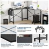 Infurnic Desks L Shaped Gaming Desk, Reversible Standing Desk with Storage Side Bag, Wooden Corner Computer Table for Home Office, Black 49Inches - 4 of 4