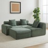 GDFStudio Ulina 114'' 4-Seater Inlaid Structural Corduroy Upholstered Sectional Sofa with 1 Ottoman and 3 Pillows - 2 of 4