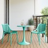 WestinTrends Playa Outdoor Stackable Modern Plastic Dining Chairs (Set of 2) - 2 of 4