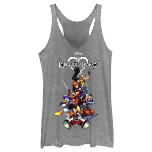 Women's Kingdom Hearts Coded Box Art Racerback Tank Top - 1 of 4