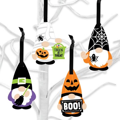 Big Dot of Happiness Halloween Gnomes - Spooky Fall Decorations - Tree Ornaments - Set of 12