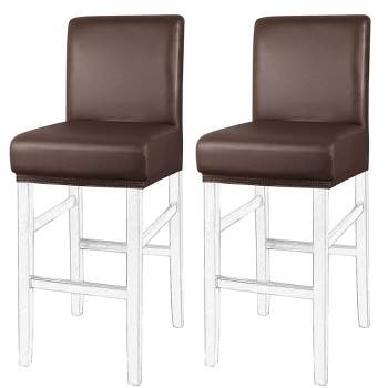 PU Leather Waterproof Bar Elastic Closure Chair Slipcovers - PiccoCasa