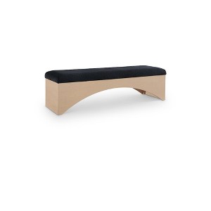 Meridian Furniture,Lawson Velour Fur Fabric Bench - 1 of 4
