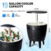 DOMETOUR Outdoor Cooler Table, Height-Adjustable Outdoor Cool Bar w/ 10 Gallon Beer and Wine Cooler, Patio Cooler Ice Cool Bar for Deck Pool Party - 4 of 4